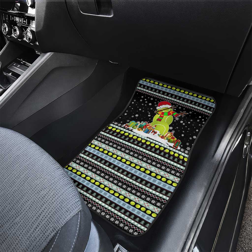 Tennis Snowman Christmas Car Mats Xmas Holiday Patterns - Wonder Print Shop