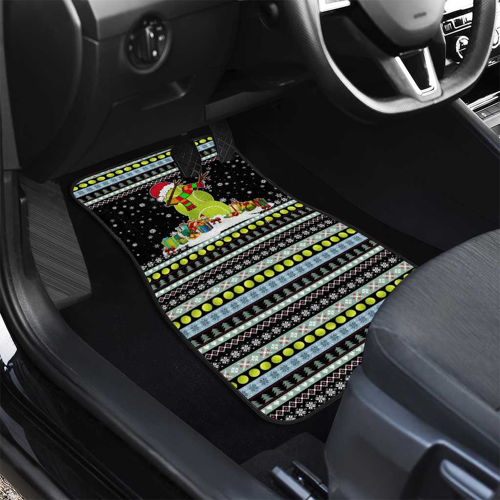 Tennis Snowman Christmas Car Mats Xmas Holiday Patterns - Wonder Print Shop