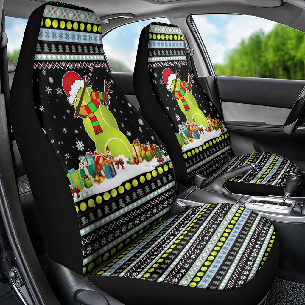 Tennis Snowman Christmas Car Seat Cover Xmas Holiday Patterns - Wonder Print Shop