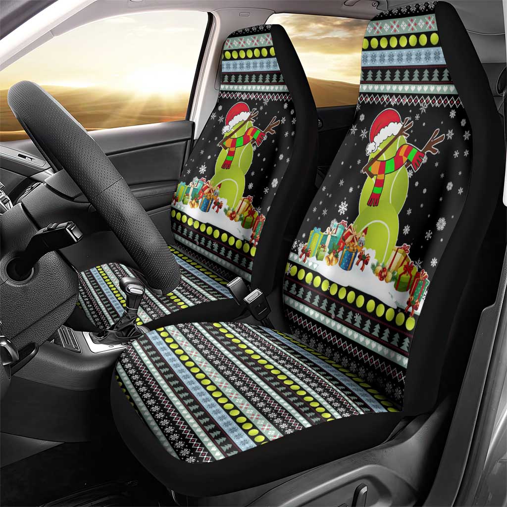 Tennis Snowman Christmas Car Seat Cover Xmas Holiday Patterns - Wonder Print Shop