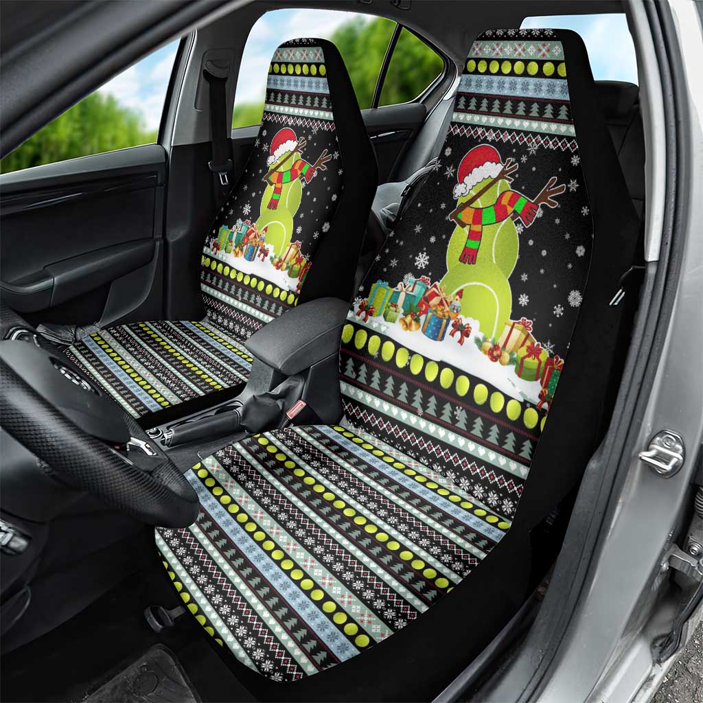 Tennis Snowman Christmas Car Seat Cover Xmas Holiday Patterns - Wonder Print Shop