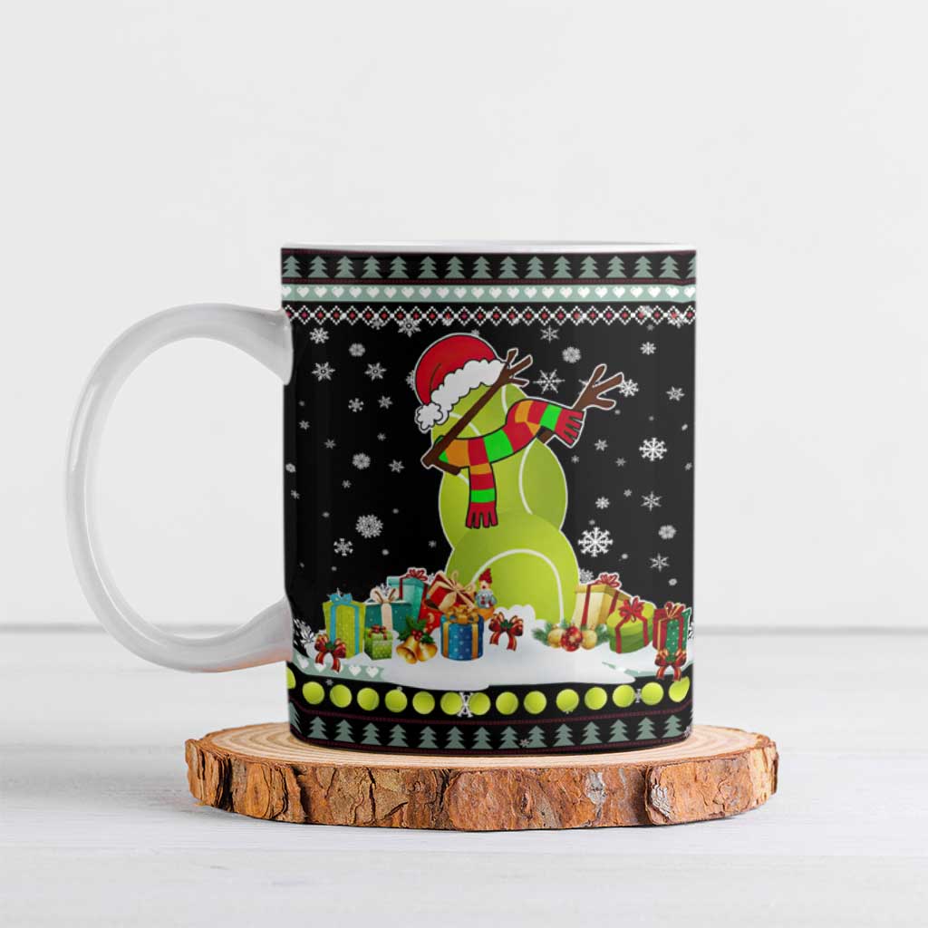 Tennis Snowman Christmas Ceramic Mug Xmas Holiday Patterns - Wonder Print Shop