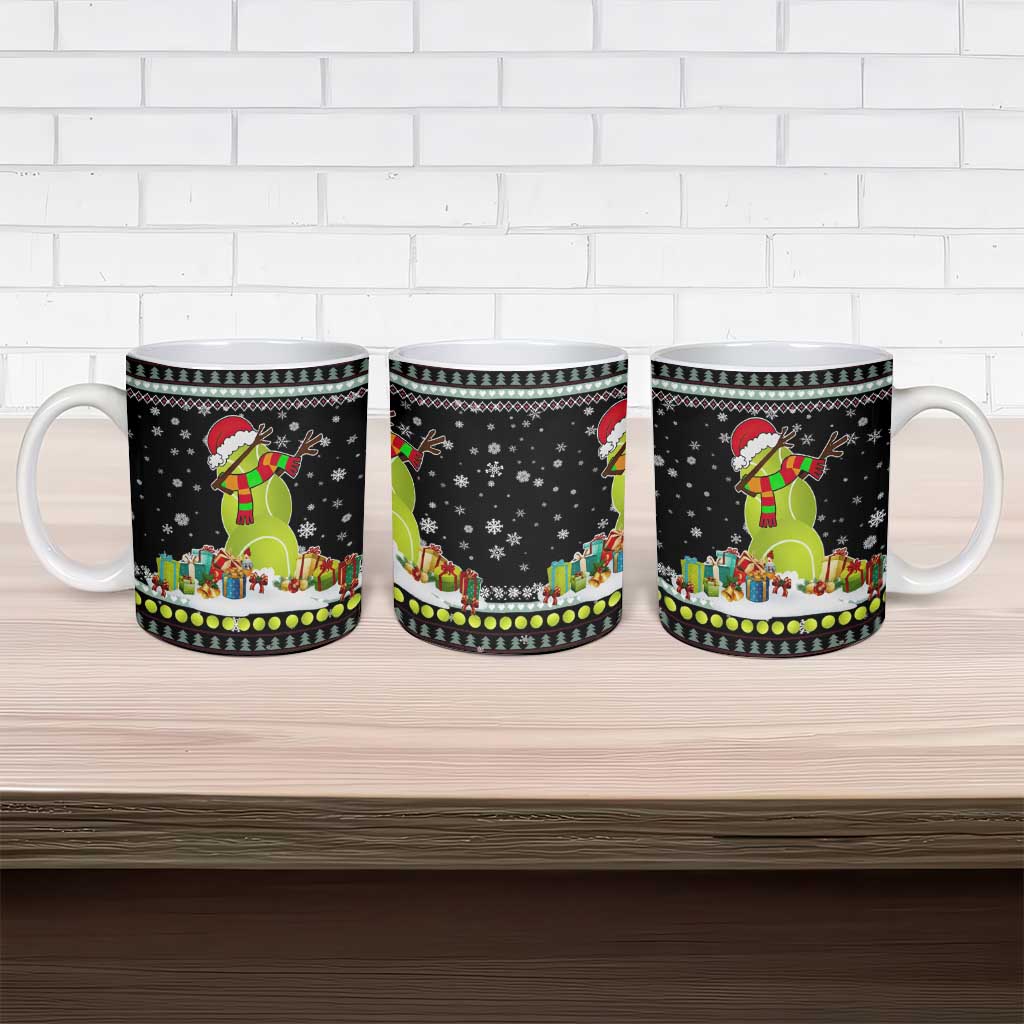 Tennis Snowman Christmas Ceramic Mug Xmas Holiday Patterns - Wonder Print Shop