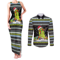 Tennis Snowman Christmas Couples Matching Tank Maxi Dress and Long Sleeve Button Shirt Xmas Holiday Patterns - Wonder Print Shop