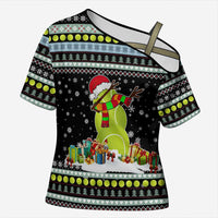 Tennis Snowman Christmas Cross Shoulder Shirt Xmas Holiday Patterns - Wonder Print Shop