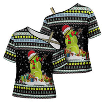 Tennis Snowman Christmas Cross Shoulder Shirt Xmas Holiday Patterns - Wonder Print Shop