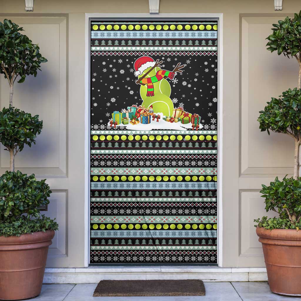 Tennis Snowman Christmas Door Cover Xmas Holiday Patterns - Wonder Print Shop