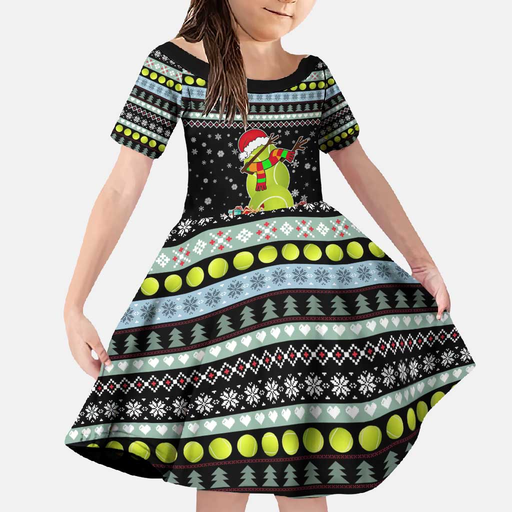 Tennis Snowman Christmas Family Matching Long Sleeve Bodycon Dress and Hawaiian Shirt Xmas Holiday Patterns - Wonder Print Shop