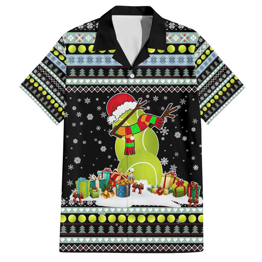 Tennis Snowman Christmas Family Matching Long Sleeve Bodycon Dress and Hawaiian Shirt Xmas Holiday Patterns - Wonder Print Shop