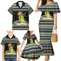 Tennis Snowman Christmas Family Matching Mermaid Dress and Hawaiian Shirt Xmas Holiday Patterns - Wonder Print Shop
