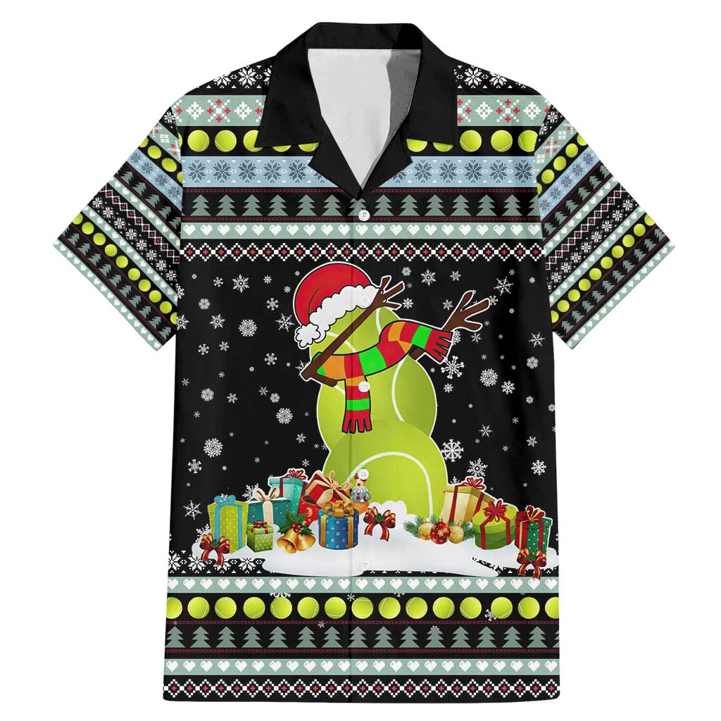 Tennis Snowman Christmas Family Matching Mermaid Dress and Hawaiian Shirt Xmas Holiday Patterns - Wonder Print Shop