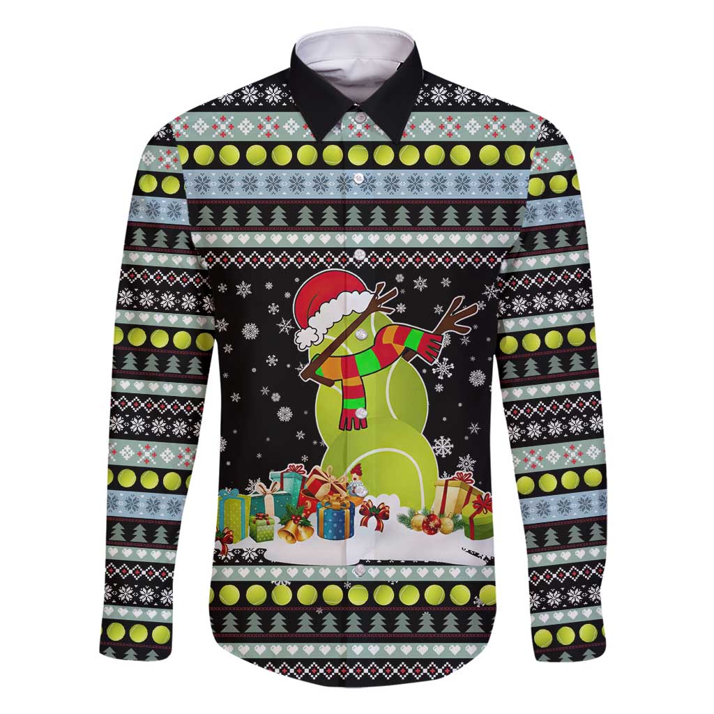 Tennis Snowman Christmas Family Matching Mermaid Dress and Hawaiian Shirt Xmas Holiday Patterns - Wonder Print Shop