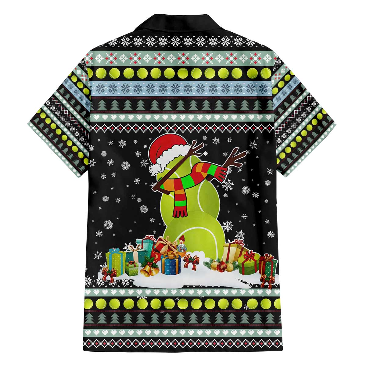 Tennis Snowman Christmas Family Matching Off The Shoulder Long Sleeve Dress and Hawaiian Shirt Xmas Holiday Patterns - Wonder Print Shop
