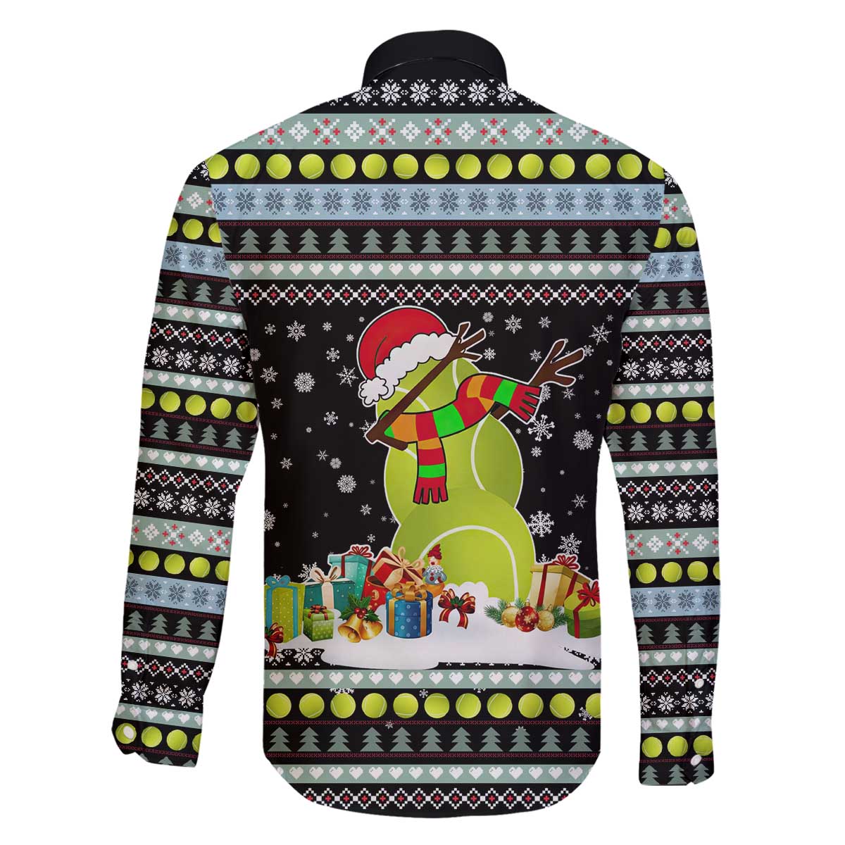 Tennis Snowman Christmas Family Matching Off The Shoulder Long Sleeve Dress and Hawaiian Shirt Xmas Holiday Patterns - Wonder Print Shop