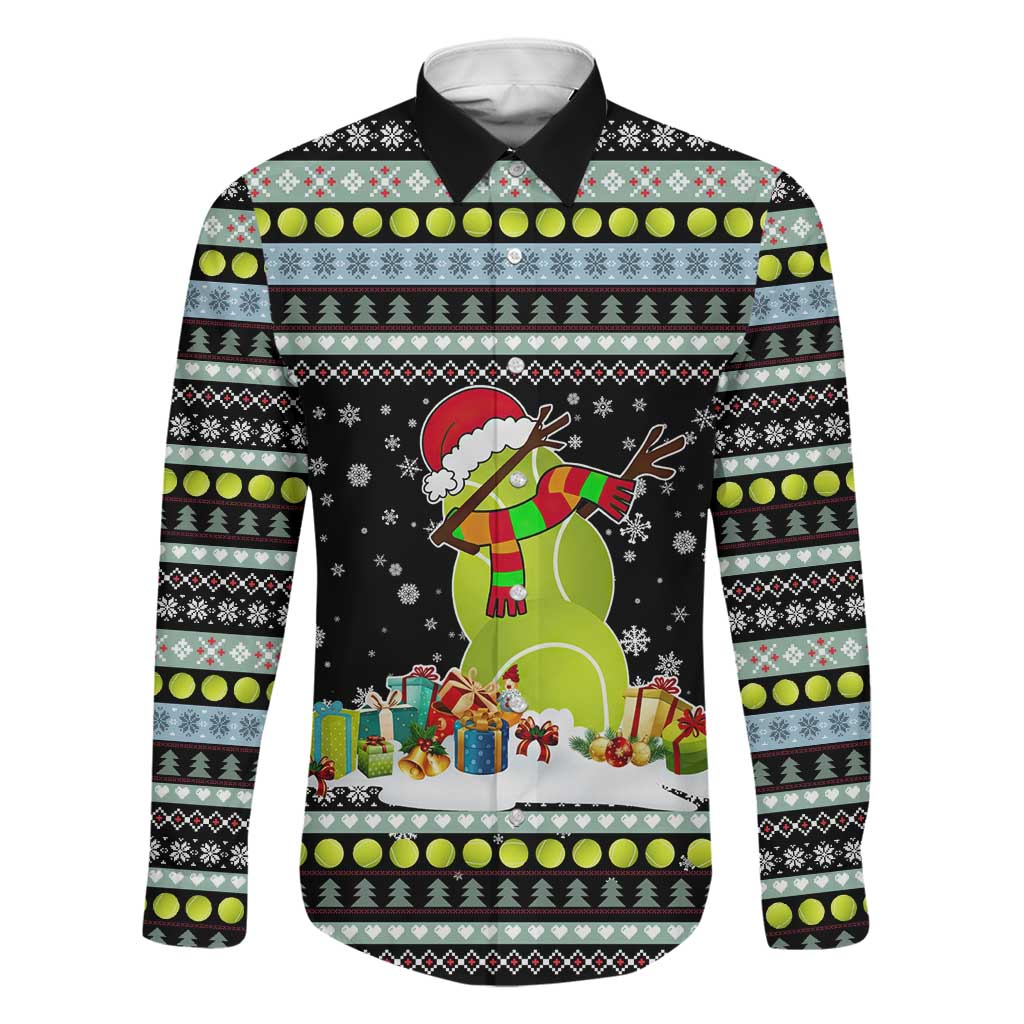 Tennis Snowman Christmas Family Matching Summer Maxi Dress and Hawaiian Shirt Xmas Holiday Patterns - Wonder Print Shop