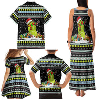 Tennis Snowman Christmas Family Matching Tank Maxi Dress and Hawaiian Shirt Xmas Holiday Patterns - Wonder Print Shop