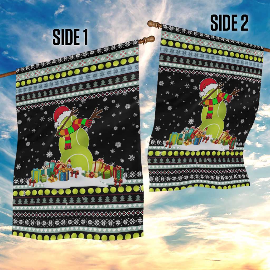Tennis Snowman Christmas Garden Flag Xmas Holiday Patterns - Wonder Print Shop