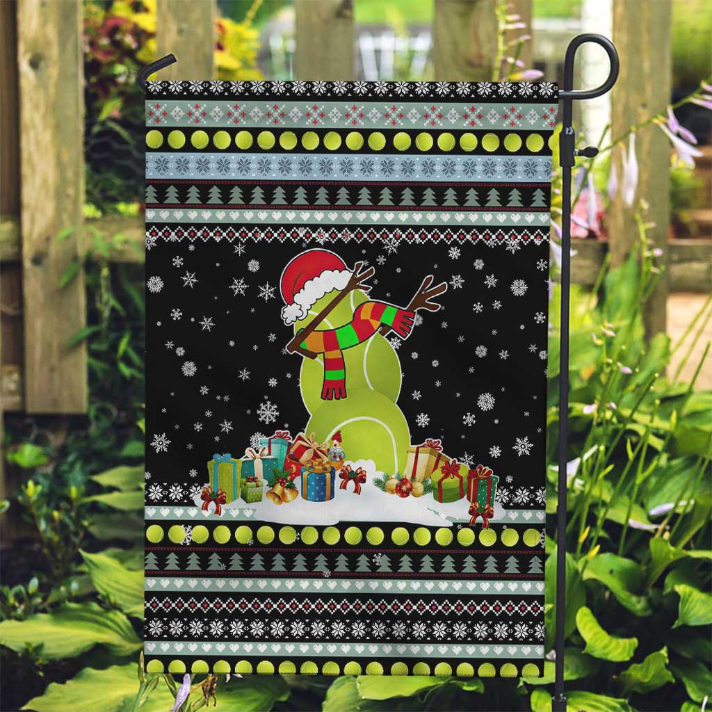 Tennis Snowman Christmas Garden Flag Xmas Holiday Patterns - Wonder Print Shop