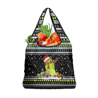 Tennis Snowman Christmas Grocery Bag Xmas Holiday Patterns - undefined