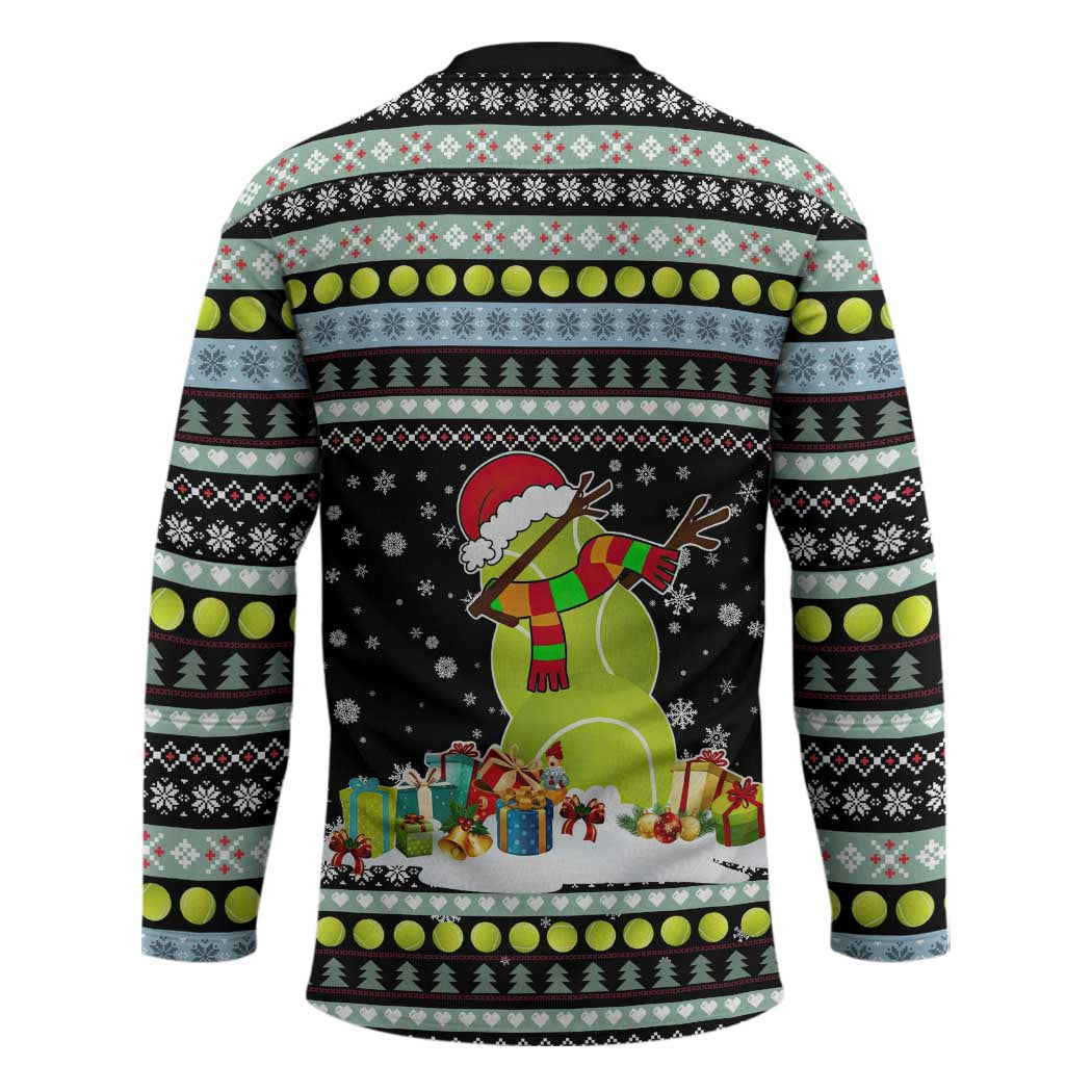 Tennis Snowman Christmas Hockey Jersey Xmas Holiday Patterns - Wonder Print Shop
