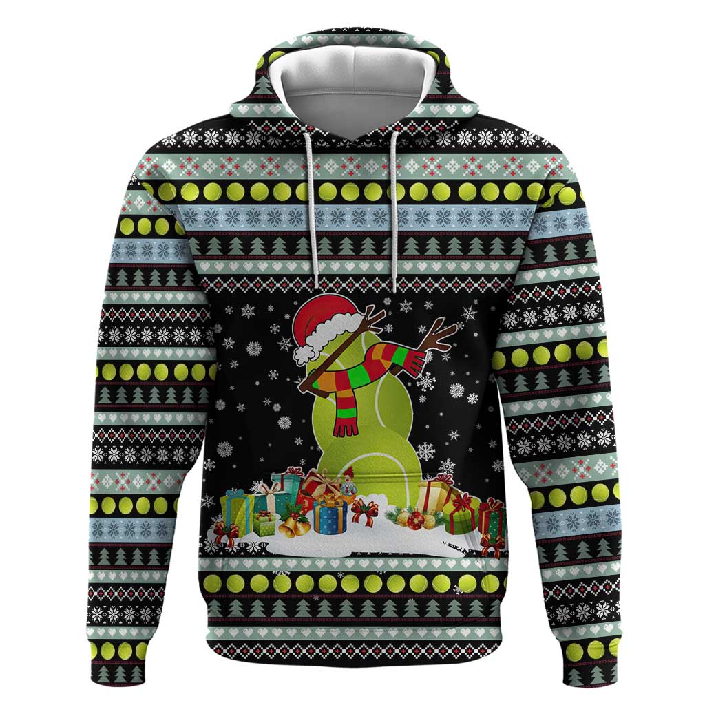 Tennis Snowman Christmas Hoodie Xmas Holiday Patterns - Wonder Print Shop