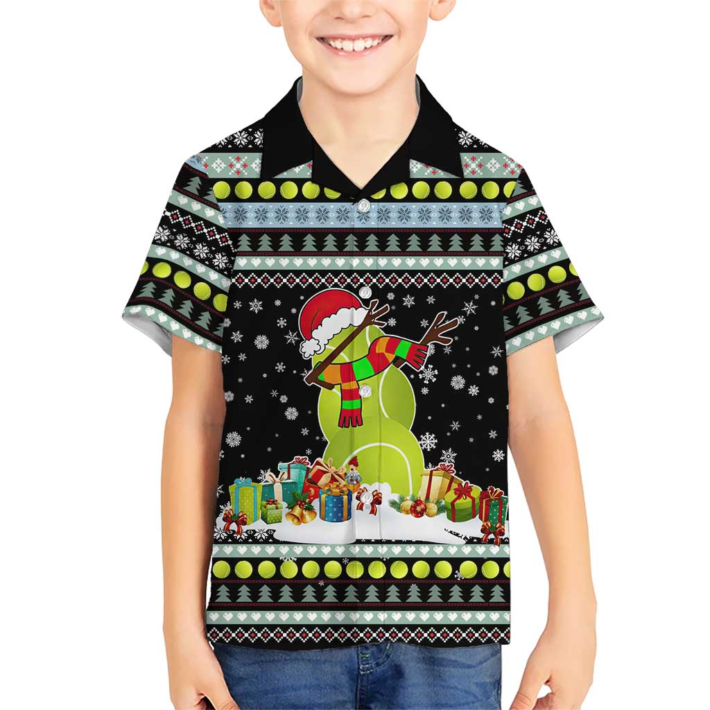 Tennis Snowman Christmas Kid Hawaiian Shirt Xmas Holiday Patterns - Wonder Print Shop