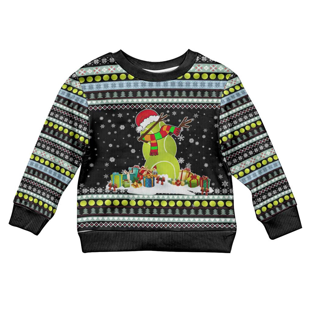 Tennis Snowman Christmas Kid Ugly Christmas Sweater Xmas Holiday Patterns - Wonder Print Shop