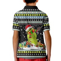 Tennis Snowman Christmas Kid Polo Shirt Xmas Holiday Patterns - Wonder Print Shop