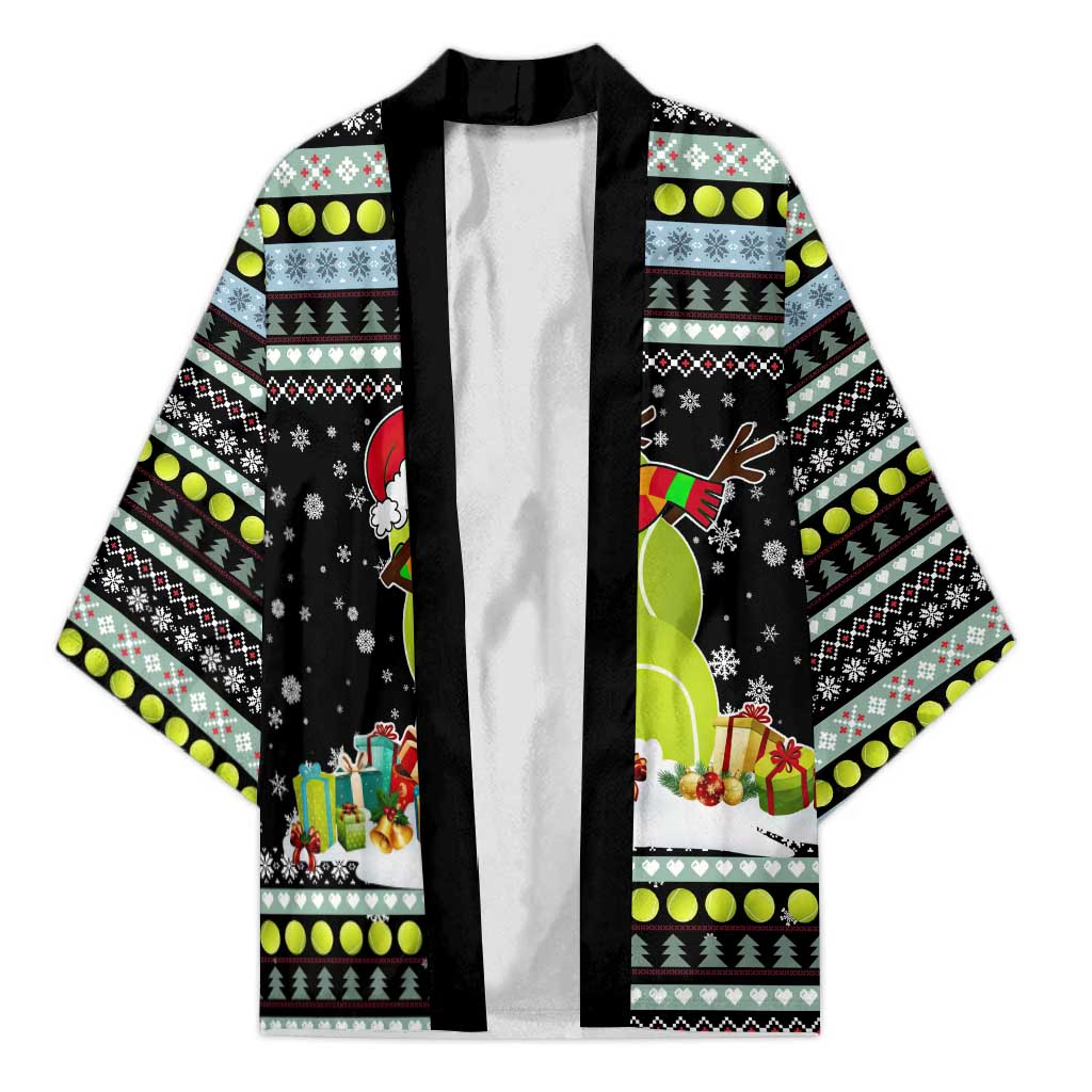 Tennis Snowman Christmas Kimono Xmas Holiday Patterns - Wonder Print Shop