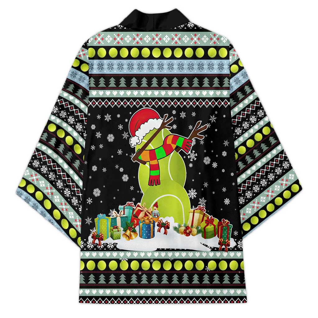 Tennis Snowman Christmas Kimono Xmas Holiday Patterns - Wonder Print Shop