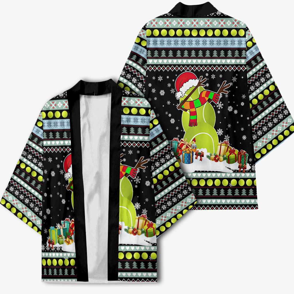 Tennis Snowman Christmas Kimono Xmas Holiday Patterns - Wonder Print Shop