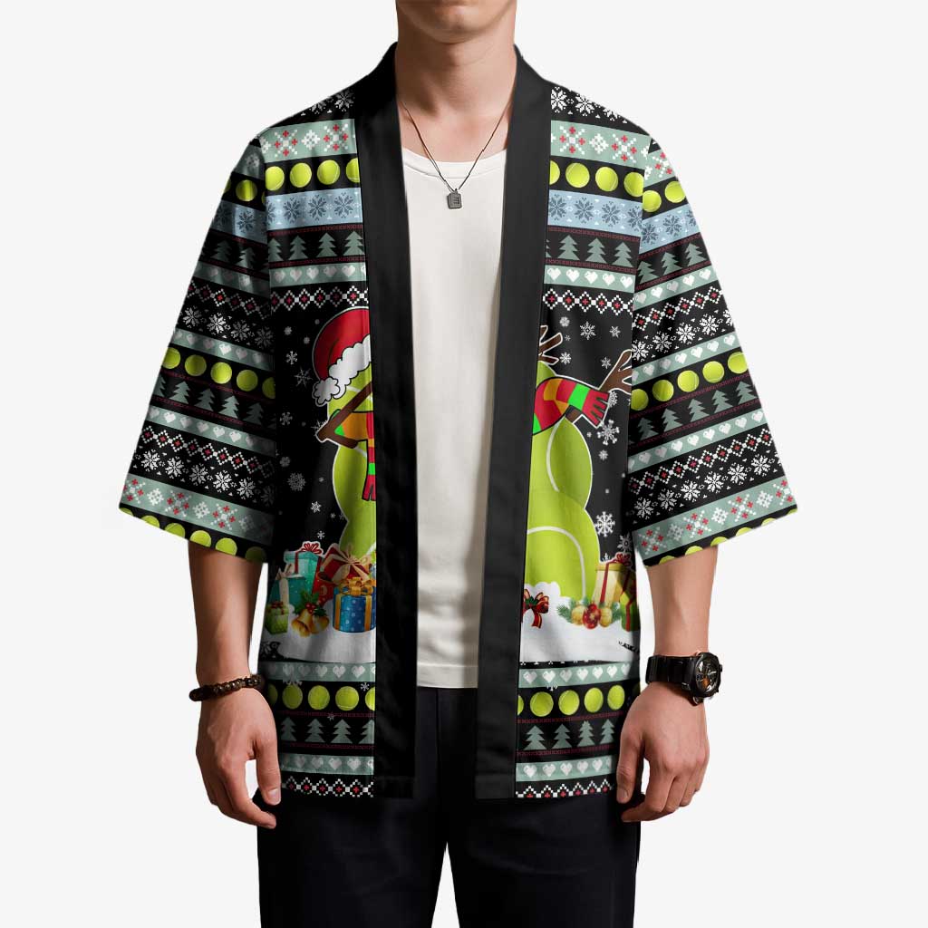 Tennis Snowman Christmas Kimono Xmas Holiday Patterns - Wonder Print Shop