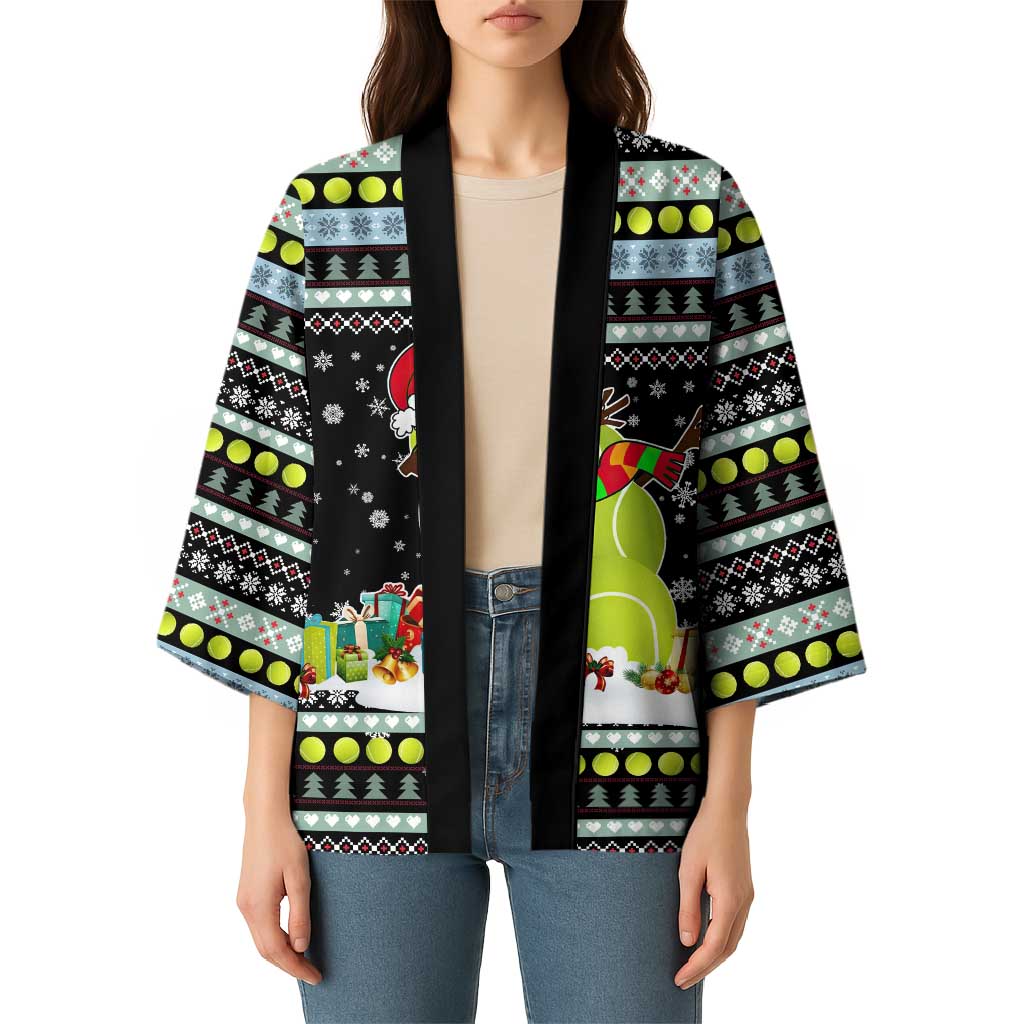 Tennis Snowman Christmas Kimono Xmas Holiday Patterns - Wonder Print Shop