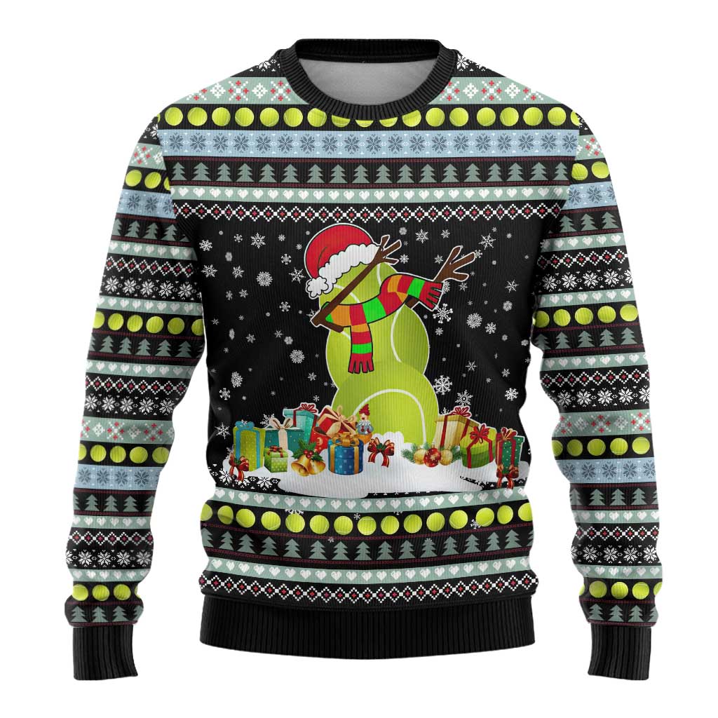 Tennis Snowman Christmas Ugly Christmas Sweater Xmas Holiday Patterns - Wonder Print Shop