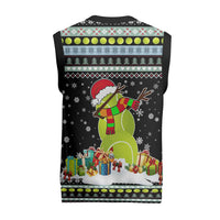 Tennis Snowman Christmas Knitted V-Neck Vest Xmas Holiday Patterns - Wonder Print Shop