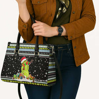 Tennis Snowman Christmas Leather Bag Xmas Holiday Patterns - Wonder Print Shop