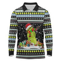 Tennis Snowman Christmas Long Sleeve Polo Shirt Xmas Holiday Patterns - Wonder Print Shop