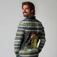 Tennis Snowman Christmas Long Sleeve Polo Shirt Xmas Holiday Patterns - Wonder Print Shop