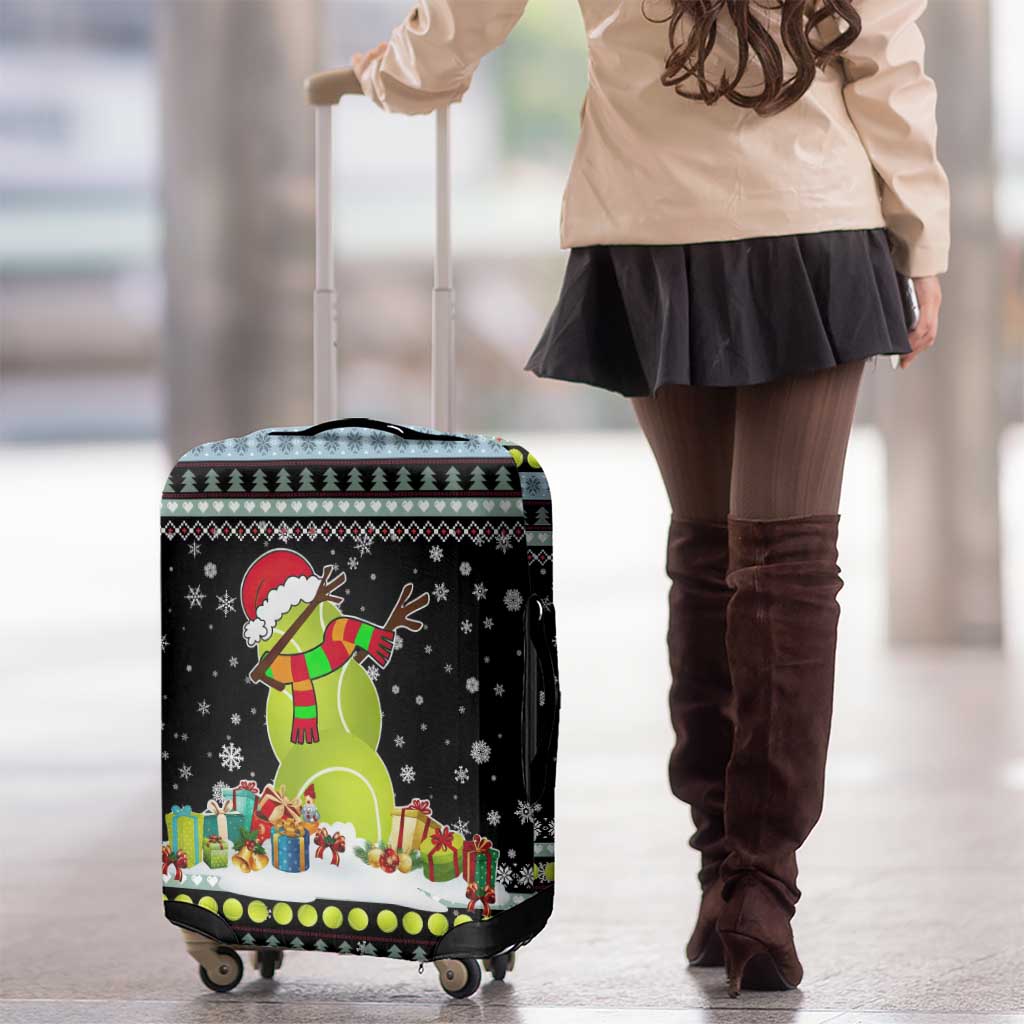 Tennis Snowman Christmas Luggage Cover Xmas Holiday Patterns - Wonder Print Shop