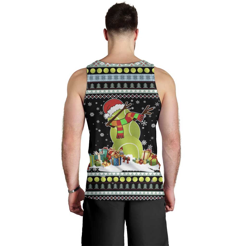 Tennis Snowman Christmas Men Tank Top Xmas Holiday Patterns - Wonder Print Shop