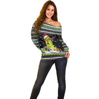 Tennis Snowman Christmas Off Shoulder Sweater Xmas Holiday Patterns - Wonder Print Shop