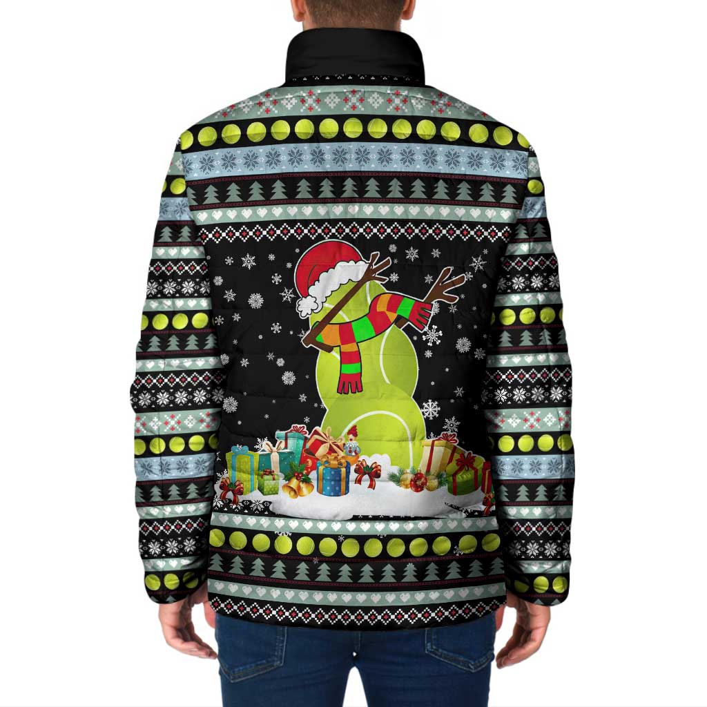 Tennis Snowman Christmas Padded Jacket Xmas Holiday Patterns - Wonder Print Shop
