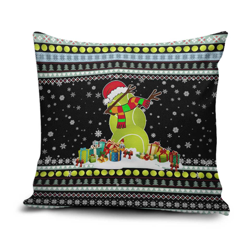 Tennis Snowman Christmas Pillow Cover Xmas Holiday Patterns - Wonder Print Shop