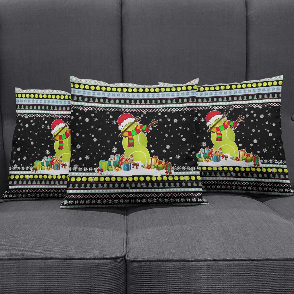 Tennis Snowman Christmas Pillow Cover Xmas Holiday Patterns - Wonder Print Shop