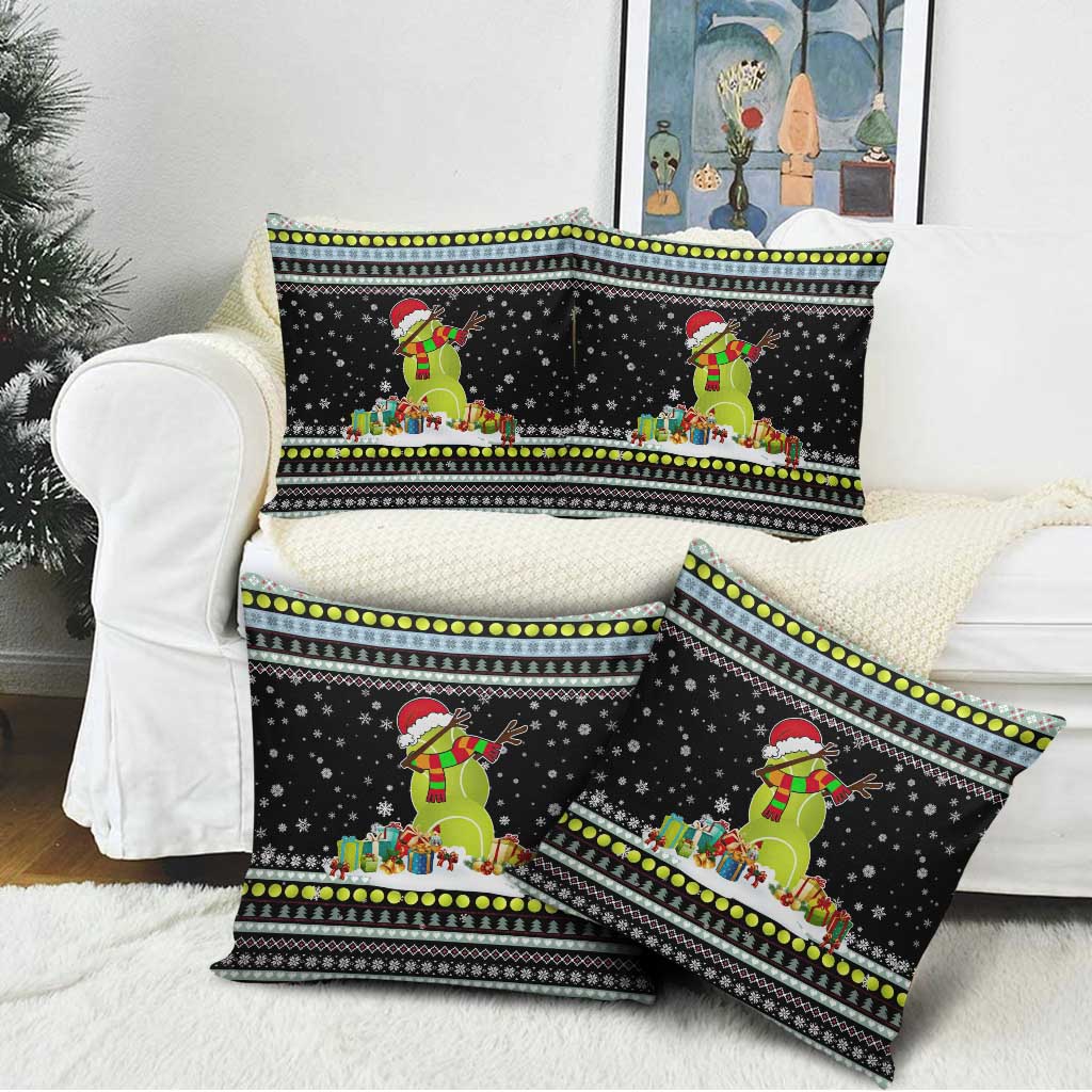 Tennis Snowman Christmas Pillow Cover Xmas Holiday Patterns - Wonder Print Shop