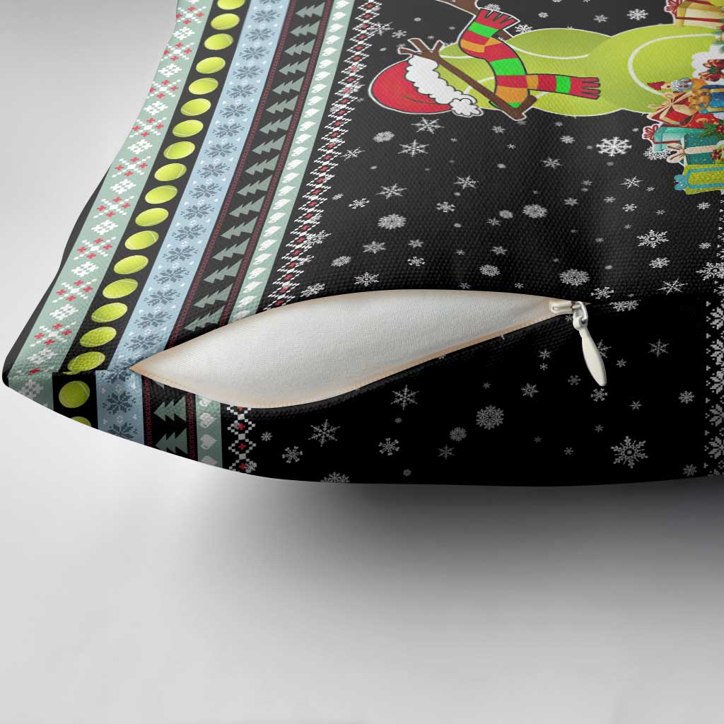Tennis Snowman Christmas Pillow Cover Xmas Holiday Patterns - Wonder Print Shop