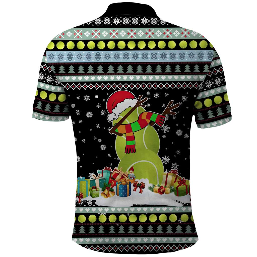 Tennis Snowman Christmas Polo Shirt Xmas Holiday Patterns - undefined