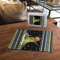 Tennis Snowman Christmas Puzzle Xmas Holiday Patterns - Wonder Print Shop