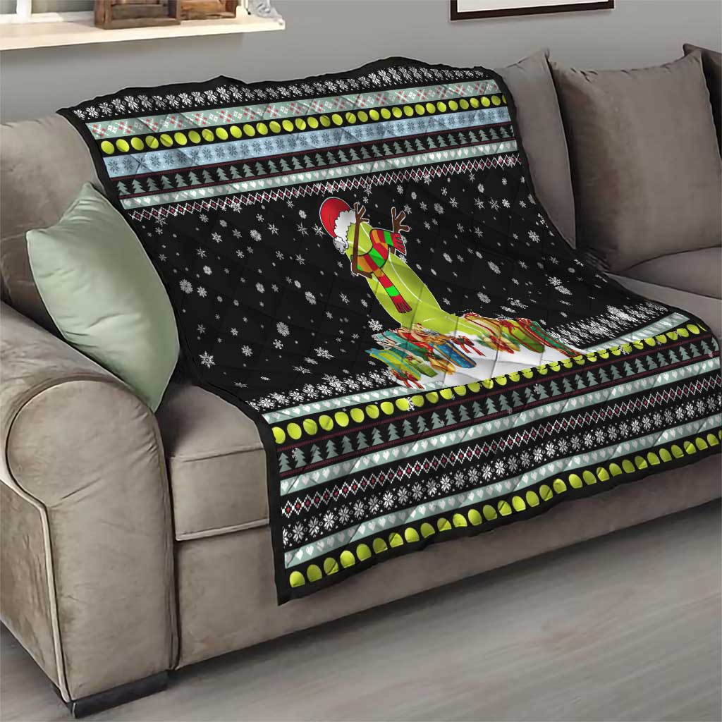 Tennis Snowman Christmas Quilt Xmas Holiday Patterns - Wonder Print Shop