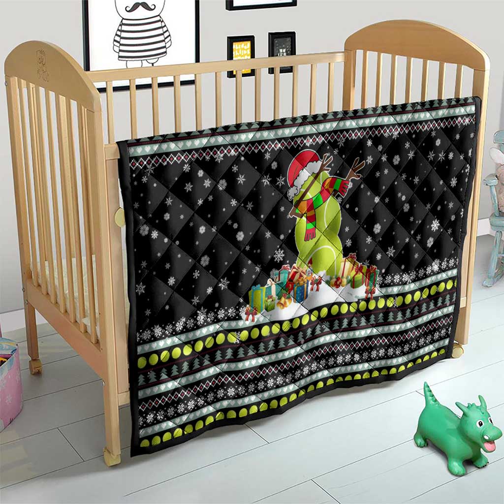 Tennis Snowman Christmas Quilt Xmas Holiday Patterns - Wonder Print Shop